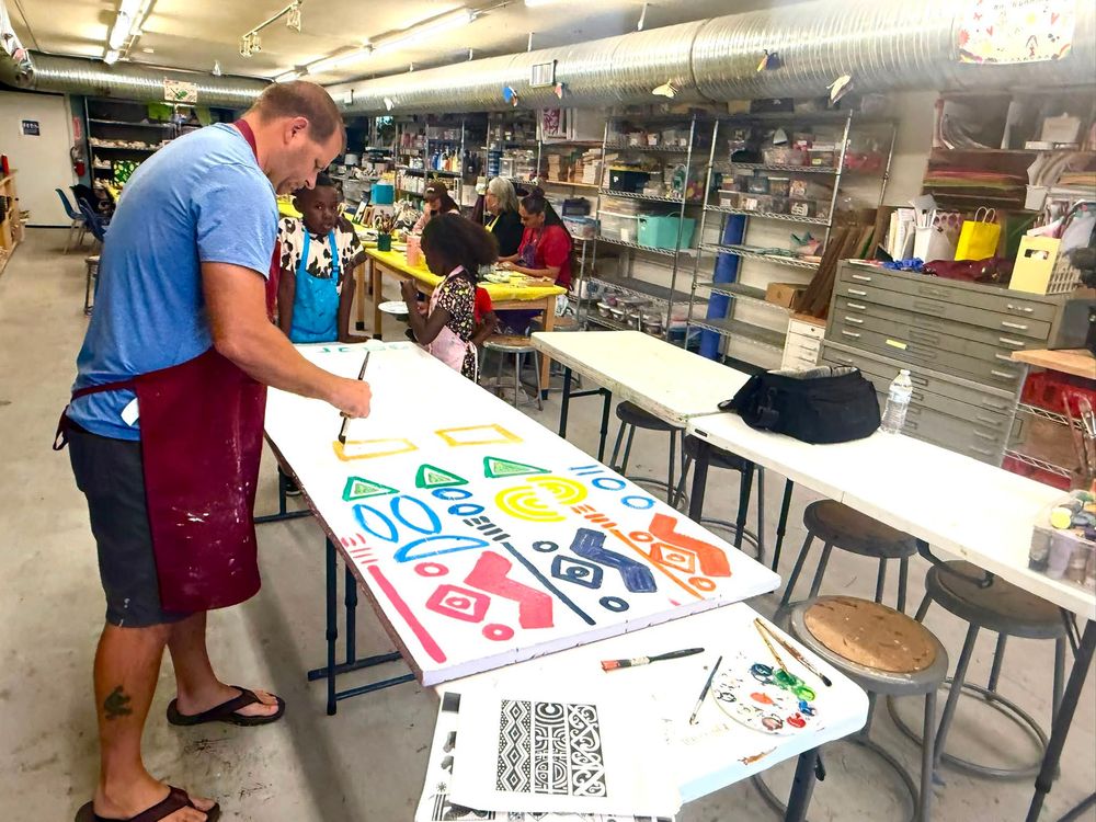 Painting a panel together